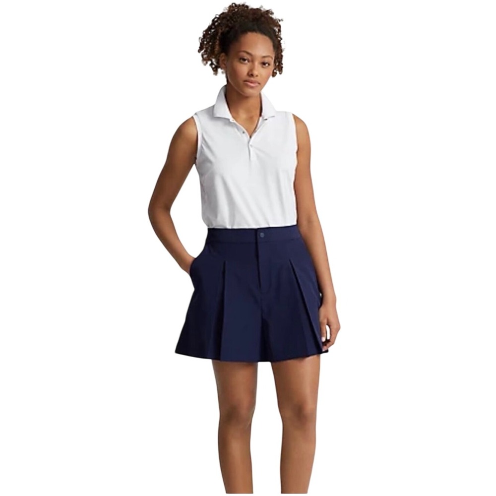 RLX Performance Wide Leg Pleated Golf Shorts Womens Large Golf